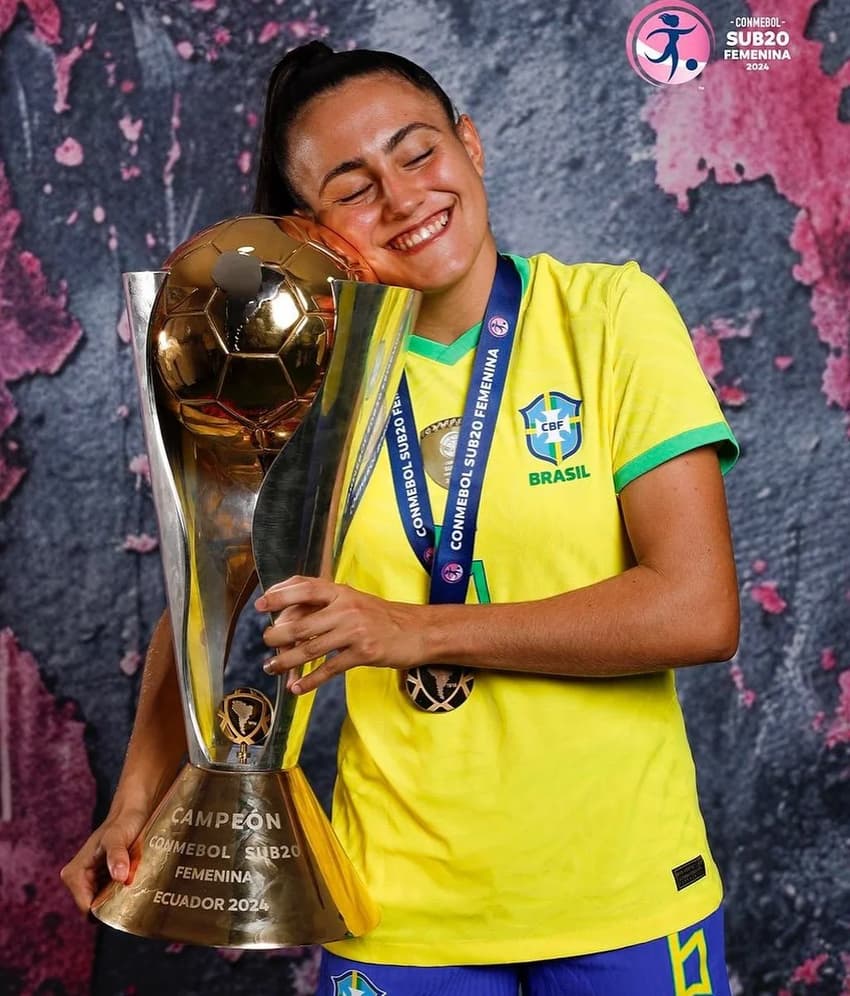 Ana Guimarães foi campeã do Sul-Americano Sub-20 pela Seleção Brasileira (Foto: CONMEBOL)