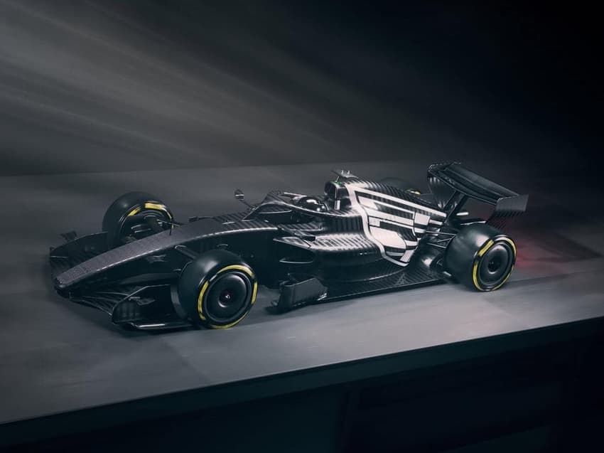 Nova pintura do carro da Cadillac para pré temporada da F1 (Foto: Reprodução)