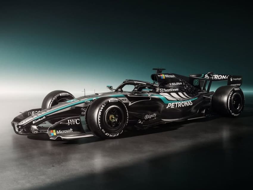 Novo carro da Mercedes para temporada 2026 da F1 (Foto: Reprodução)