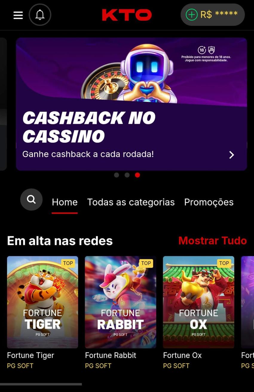 Captura de tela do cashback do cassino KTO
