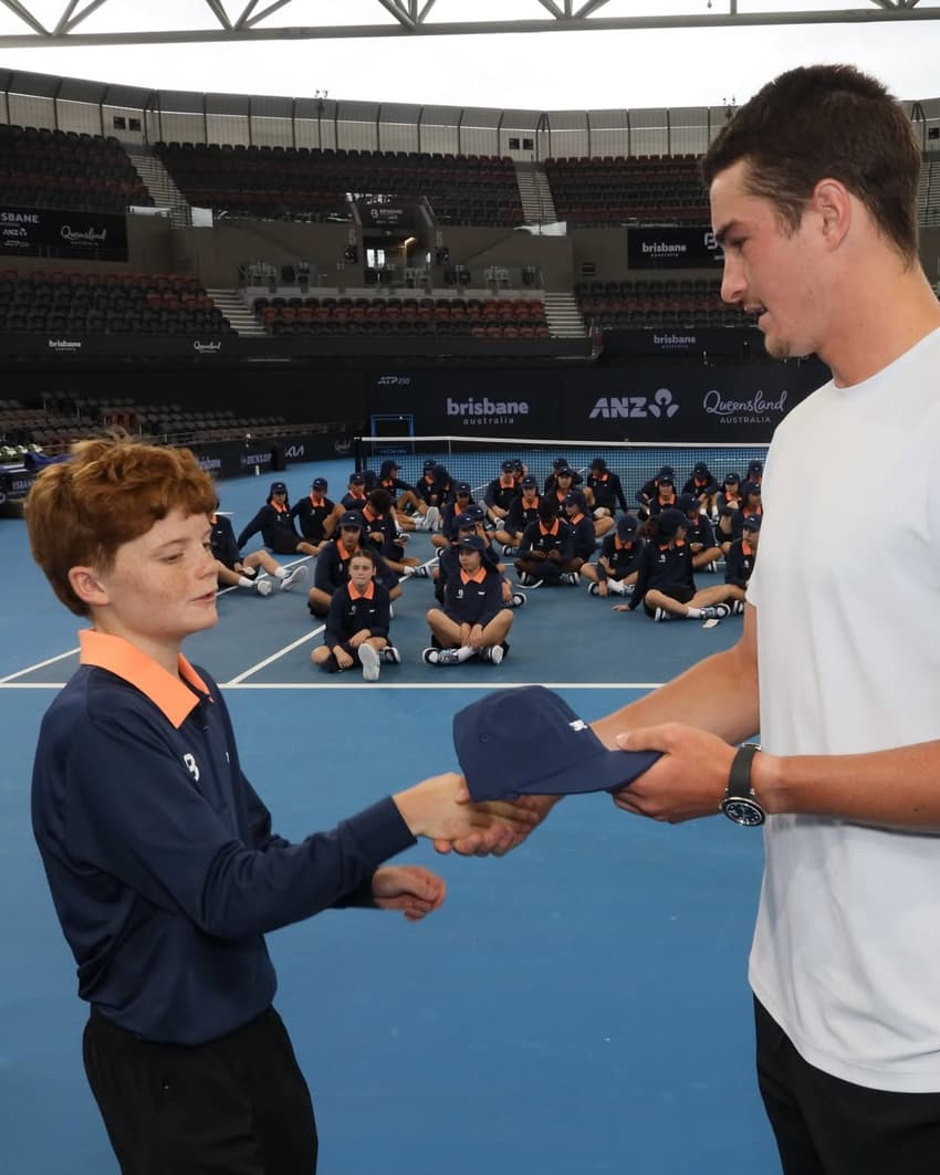 João Fonseca, durante cerimônia com boleiros em Brisbane