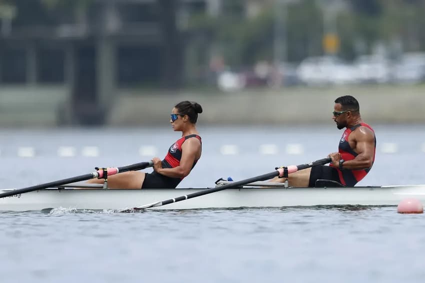 Gessyca e Michel em competição de pararemo pelo Flamengo (Foto: Reprodução/Instagram)
