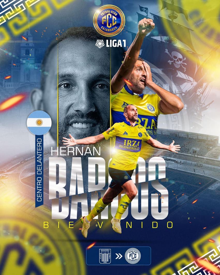 Hernán Barcos deixa o Alianza Lima e acerta com o FC Cajamarca (Foto: Divulgação)