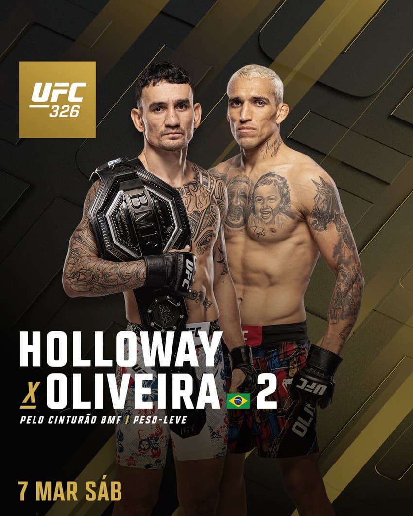 Charles Do Bronx enfrenta Max Holloway no UFC 326 (Foto: Reprodução Instagram UFC)