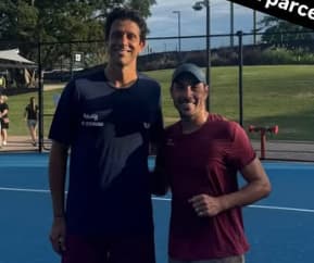 Melo (e) e Romboli estreiam em Brisbane (Reprodução)