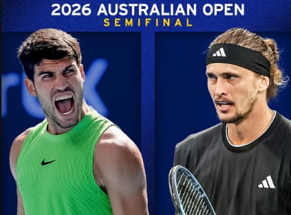 Alcaraz e Zverev vão se enfrentar pela quinta vez em um Slam (Reprodução)