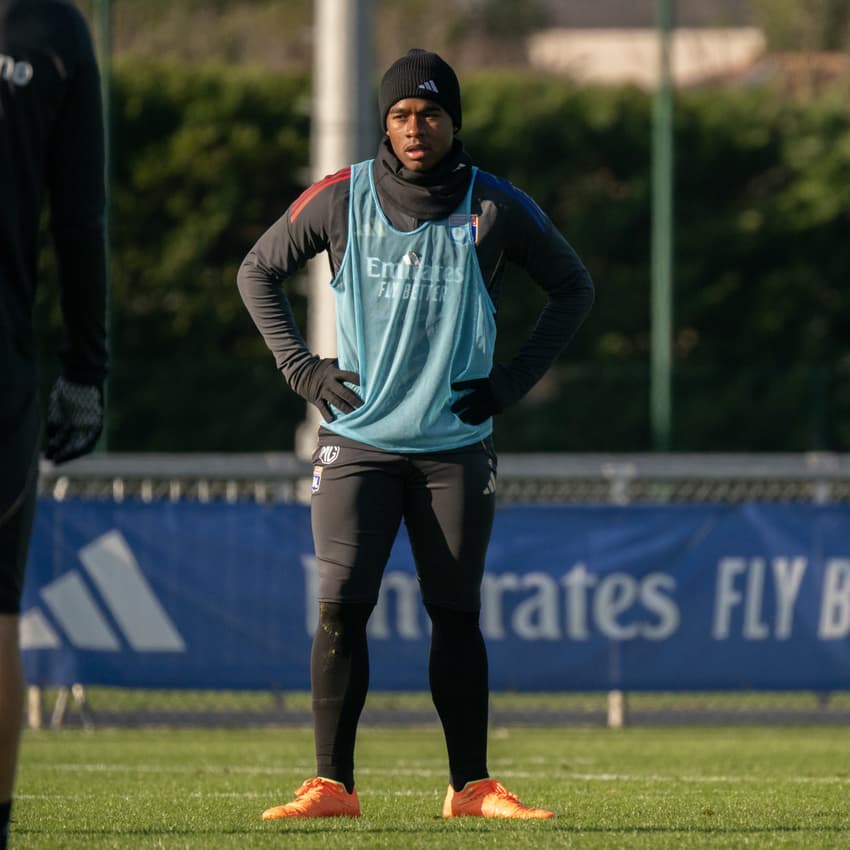 Endrick no primeiro dia de treino com o Lyon — Foto: Divulgação/Lyon