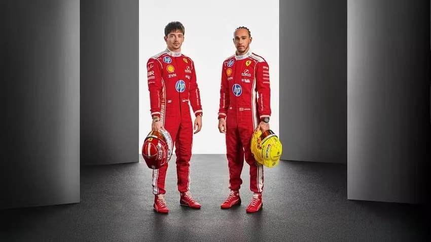 Charles Leclerc e Lewis Hamilton (Foto: Reprodução/Ferrari)