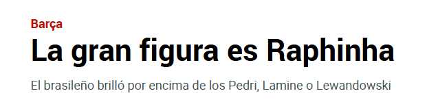 Publicação do Marca, sobre Raphinha (Foto: Reprodução/Marca)