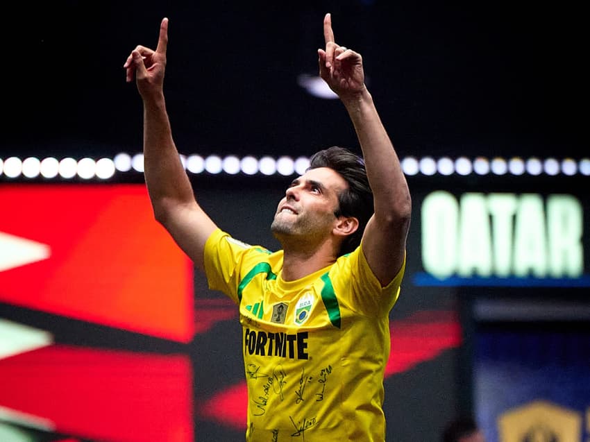 Kaká comemora gol de pênalti na Kings World Cup (Foto: Reprodução)