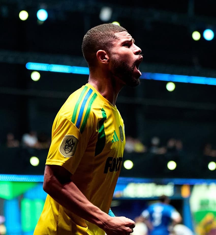 Lipão comemora gol da Seleção Brasileira (Foto: Reprodução)
