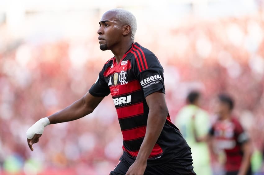Lorran, do Flamengo, celebra gol contra o Barcelona na Copa Intercontinental Sub-20 2025 (Foto: Jorge Rodrigues/Agif/Gazeta Press)