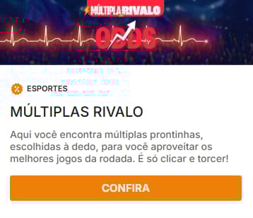Página de apostas múltiplas Rivalo com odds combinadas