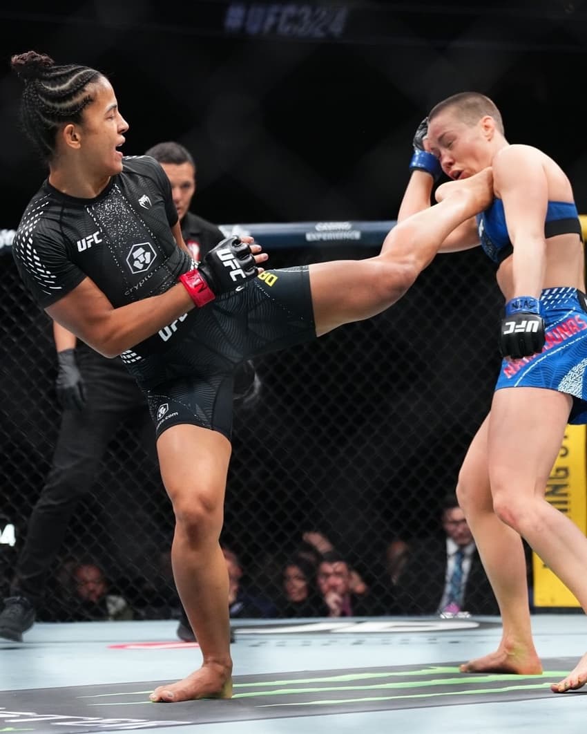 Natália venceu Namajunas no UFC 324 (Foto: Reprodução Instagram UFC)