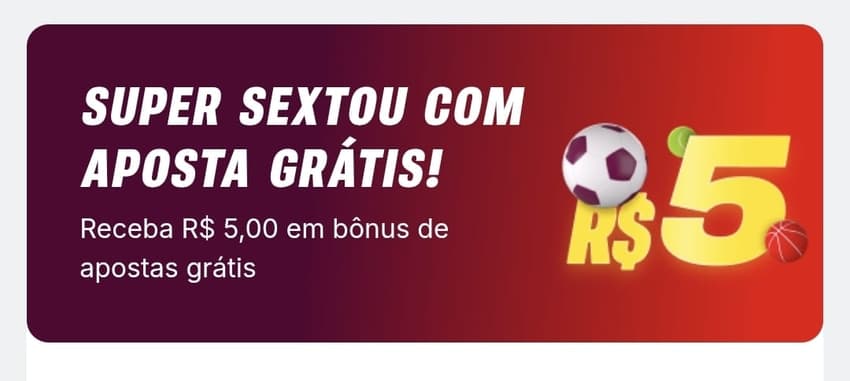 Captura de tela da oferta de Aposta Grátis Toda Semana na Superbet.