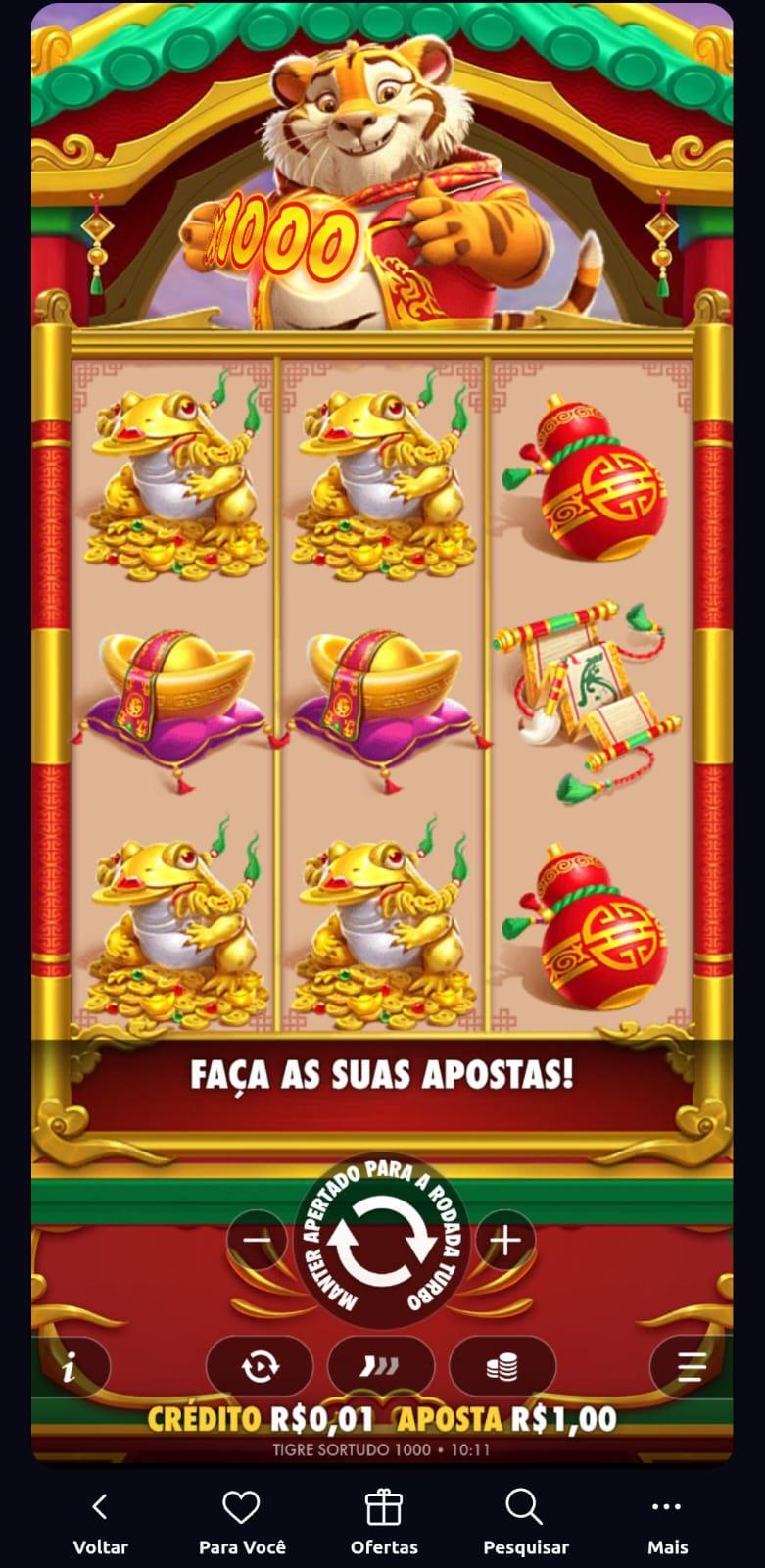 Captura de tela da slot Tigre Sortudo na Betano