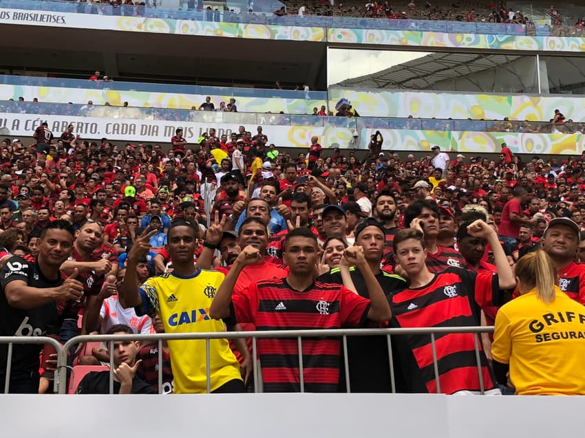 Torcida do Flamengo no Estádio Mané Garrincha (Foto: Divulgação/FLamengo)