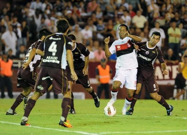 Lanús x Flamengo em 2012 (Foto: Alexandre Vidal/Flamengo)