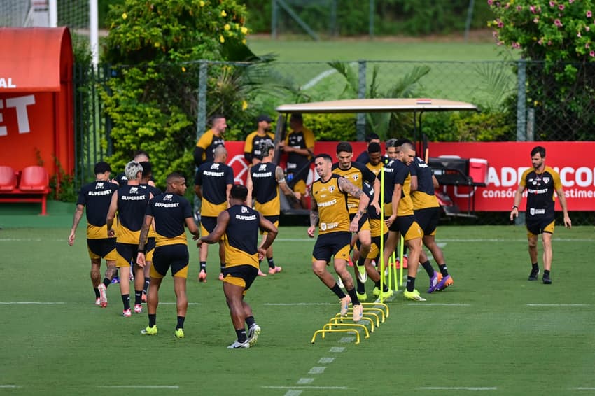 Treino do São Paulo no SuperCT da Barra Funda (Foto: Eduardo Carmim/Photo Premium/Gazeta Press)