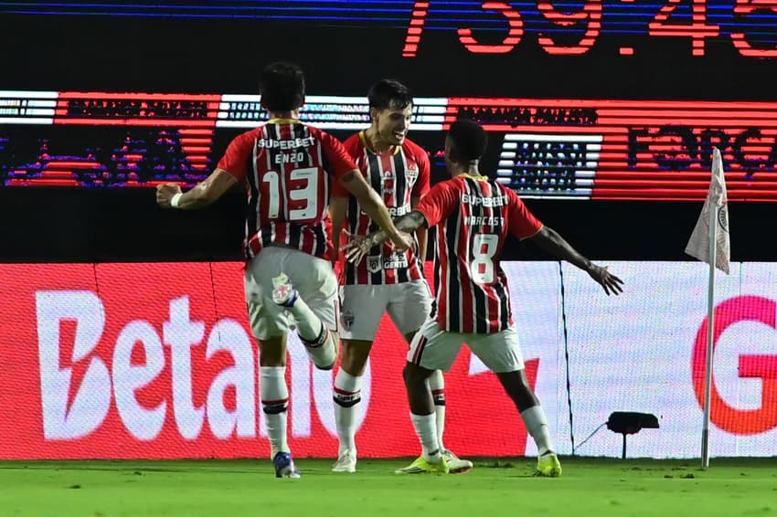 São Paulo venceu o Bragantino pelas quartas de final do Paulistão (Foto: Eduardo Carmim/Photo Premium/Gazeta Press)