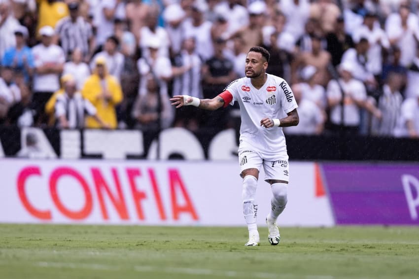 Neymar foi titular pela primeira vez nesta temporada em duelo do Santos contra o Novorizontino. (Foto: Douglas Moreti/Agência F8/Gazeta Press)