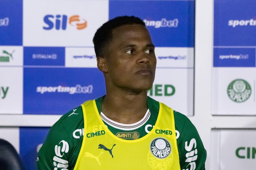 Arias no banco em Palmeiras x Fluminense (Foto: MARCUS ANGELO/Photo Premium/Gazeta Press)