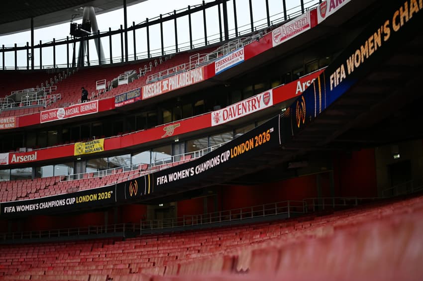 LONDON, ENGLAND - FEBRUARY 01: General view inside the stadium prior to the FIFA Women's Champions Cup 2026 Third Place Play Off match between ASFAR and Gotham FC at Arsenal Stadium on February 01, 2026 in London, England. (Photo by Harriet Lander - FIFA/FIFA via Getty Images)