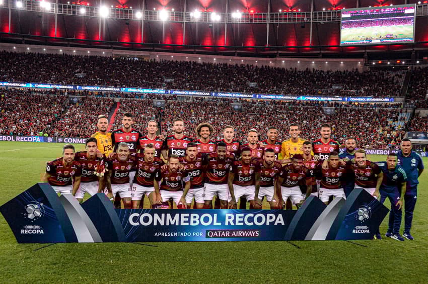 Jogadores do Flamengo na Recopa de 2020 (Foto: Marcelo Cortes / Flamengo)