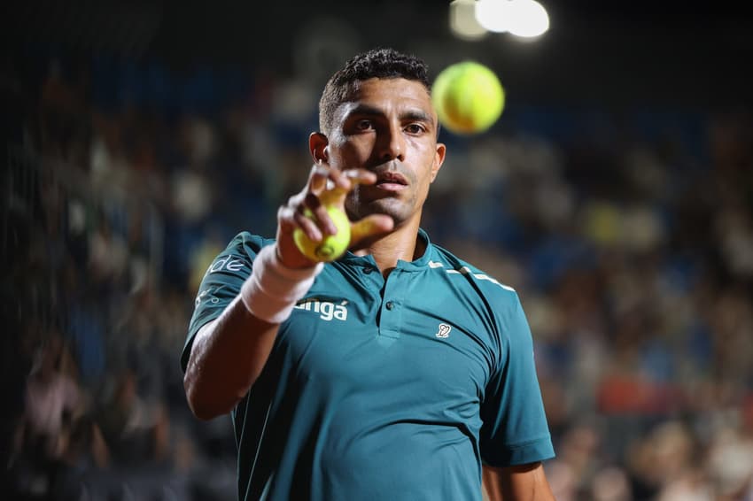 Thiago Monteiro na derrota para João Fonseca no Rio Open (Foto: João Pires/Fotojump)