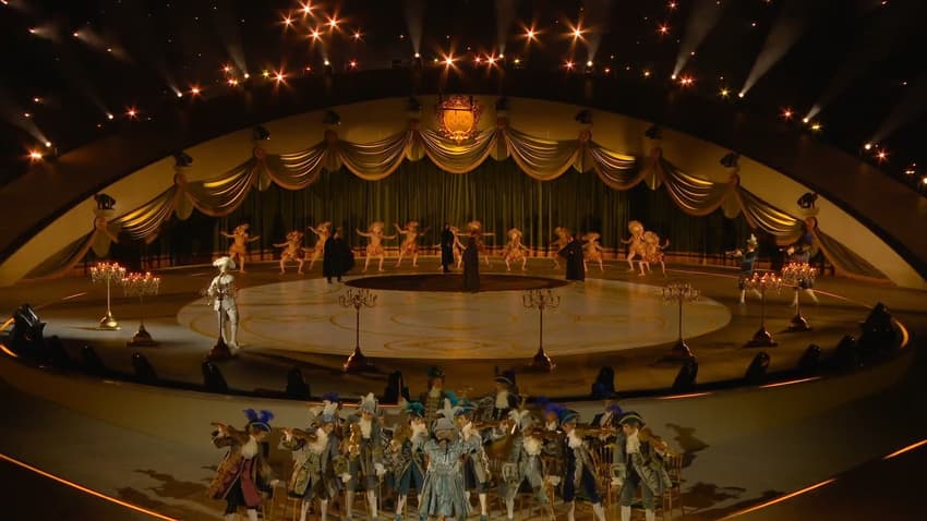 Apresentação na cerimônia de encerramento das Olimpíadas de Inverno (Foto: Reprodução X/@JogosOlimpicos)