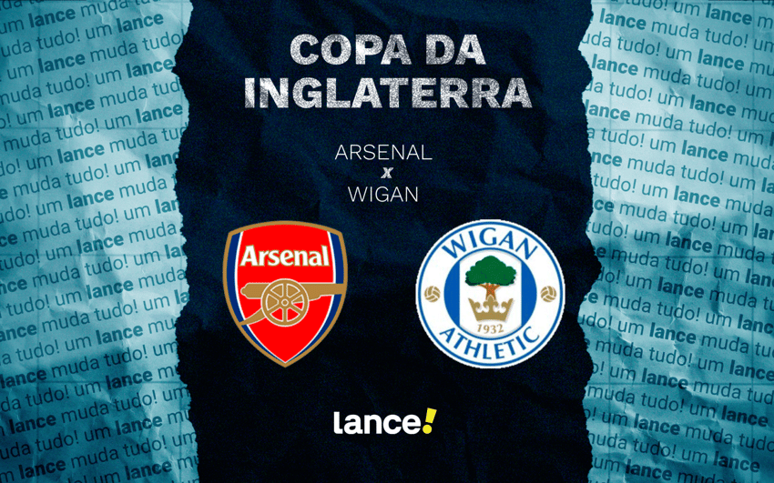 Arsenal x Wigan pela Copa da Inglaterra (Arte: Lance!)