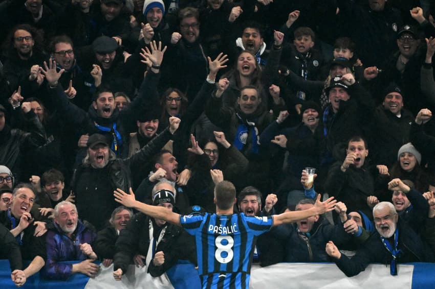 A Atalanta venceu o Borussia Dortmund por 4 a 1 pela Champions League (Foto: Alberto PIZZOLI / AFP)