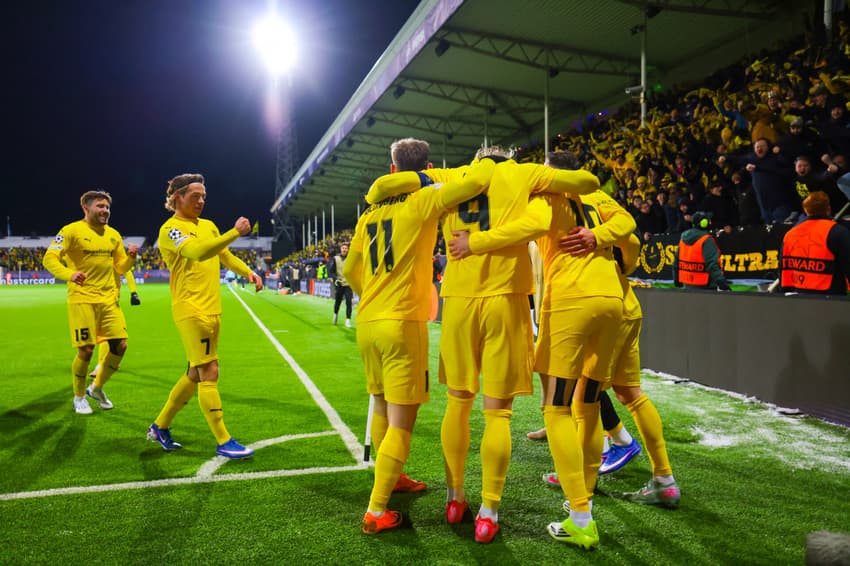 O Bodø/Glimt venceu a Inter de Milão por 3 a 1 pelos playoffs da Champions League (Foto: Thomas Andersen / NTB / AFP)