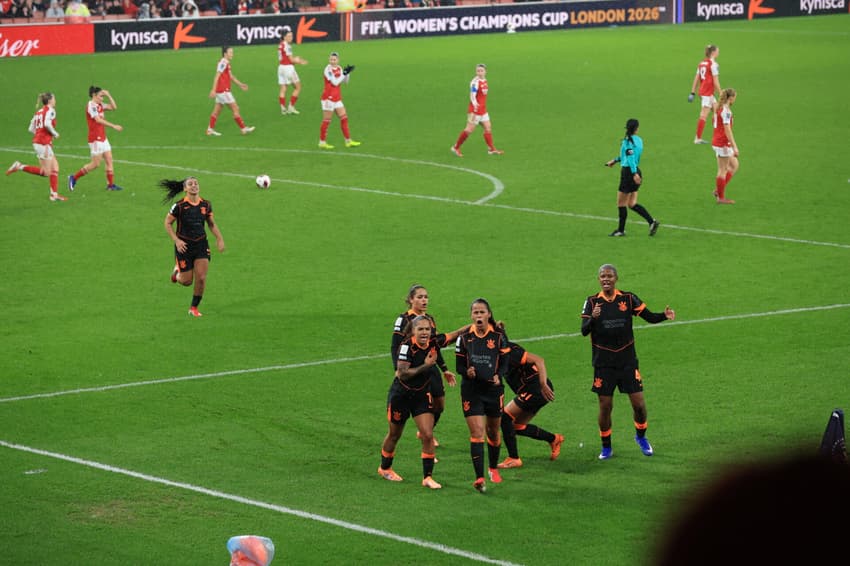 LONDON, ENGLAND - FEBRUARY 01: During the FIFA Women's Champions Cup 2026 Final match between Arsenal Women FC and SC Corinthians at Arsenal Stadium on February 01, 2026 in London, England. (Photo by Cameron Smith - FIFA/FIFA via Getty Images)