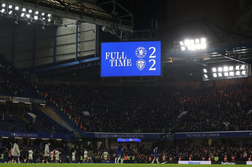 Chelsea e Leeds United empataram pela Premier League (Foto: Adrian Dennis / AFP)