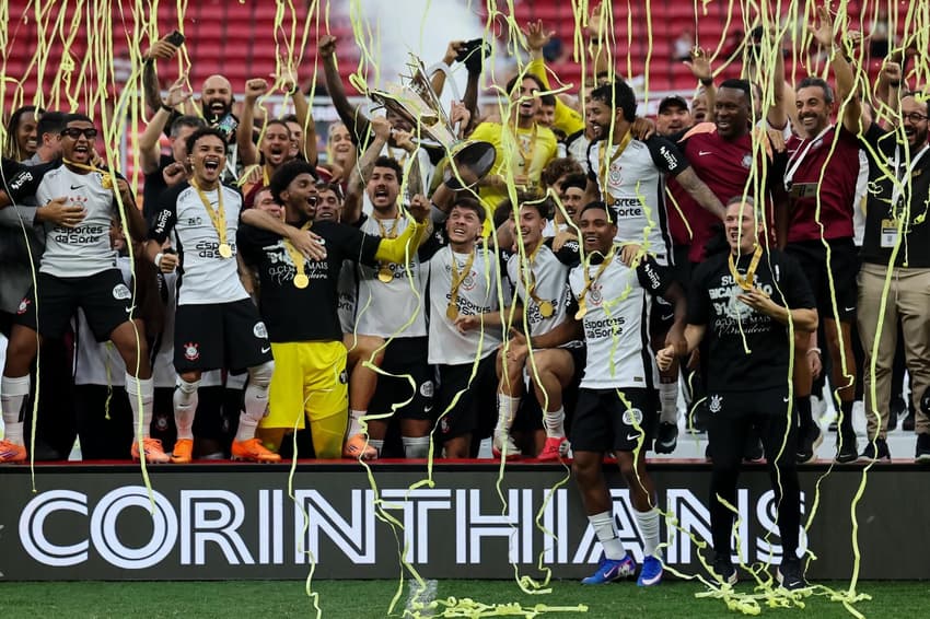 Timão conquistou o título da Supercopa Rei (Foto: Mateus Bonomi/via Gazeta Press)