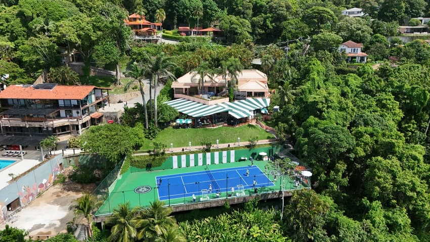 Vista aérea da Match Point Mansion, em São Conrado (Foto: Divulgação/EQI Investimentos)