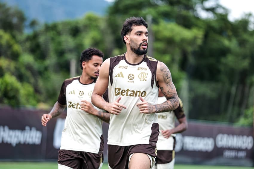Lucas Paquetá em treino do Flamengo no Ninho do Urubu (Foto: Gilvan de Souza/Flamengo)