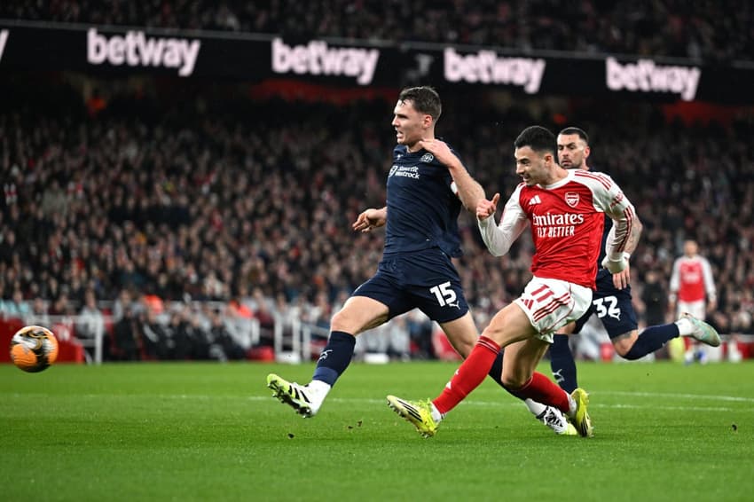 Martinelli em ação pelo Arsenal (Foto: Reprodução/Arsenal)