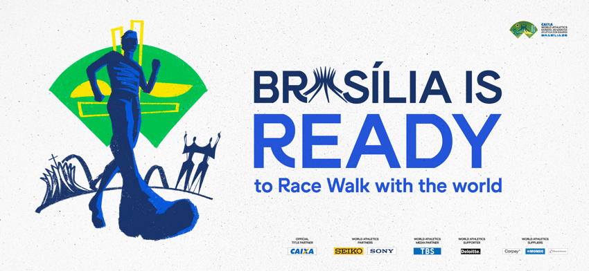 Pôster vencedor do Mundial de Atlética Brasília 2026 (Foto: Divulgação)