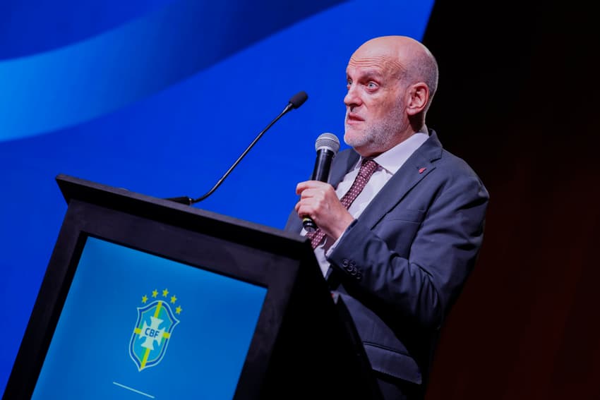 Presidente da La Liga, Javier Tebas em evento na CBF