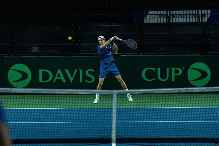 Primeiro treino da Copa Davis 2026 (Foto: CBT)