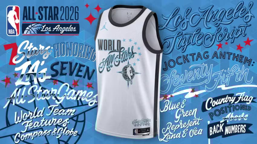 Time branco All-Star Game NBA 2026 (Foto: Divulgação/NBA)