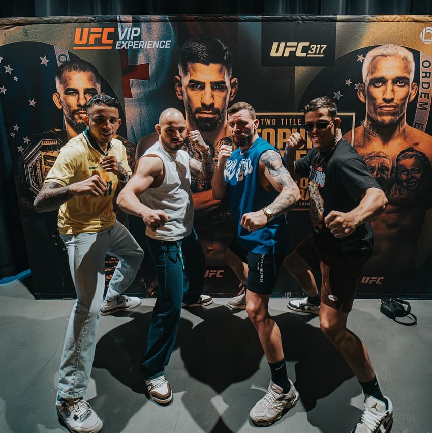 Prates, Silva, Ruffy, Borralho - quarteto da Fighting Nerds no UFC (Reprodução Instagram)