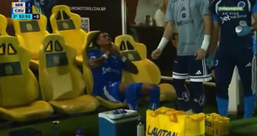 Kaique Kenji, jogador do Cruzeiro (Foto: Reprodução Premiere)