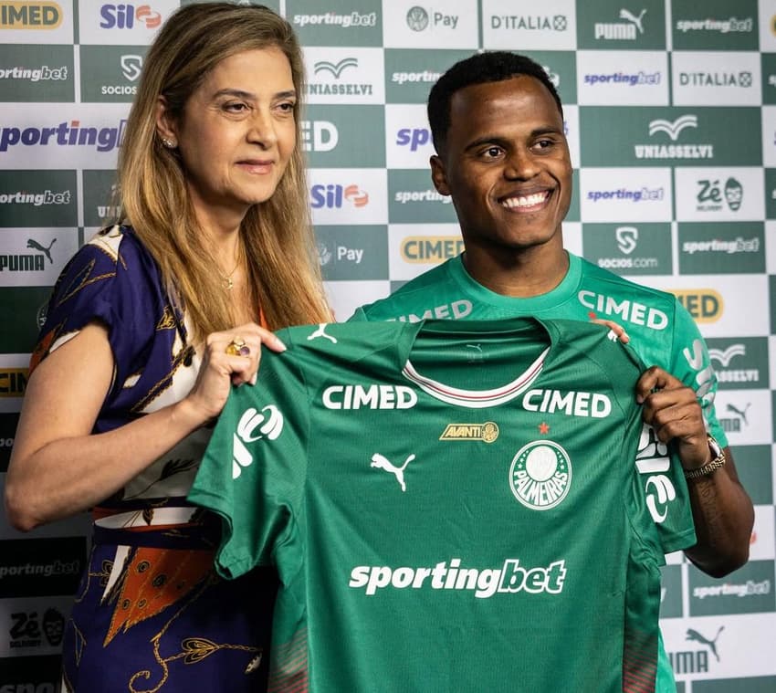 Leila e Arias (Foto: Cesar Greco/Palmeiras/by Canon)