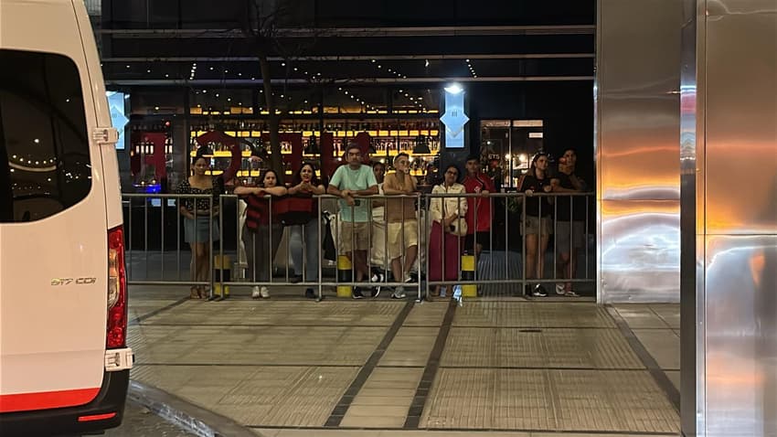 Torcida do Flamengo na Argentina (Foto: Lucas Bayer/Lance!)