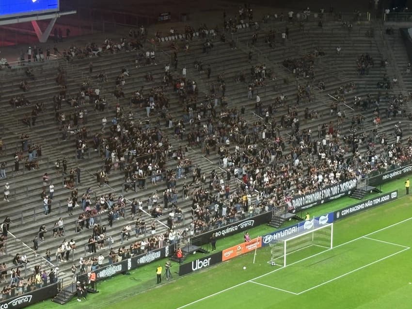 Torcida do Corinthians na Neo Química Arena para duelo contra o Fluminense. (Foto: Giselly Corrêa/Lance!)
