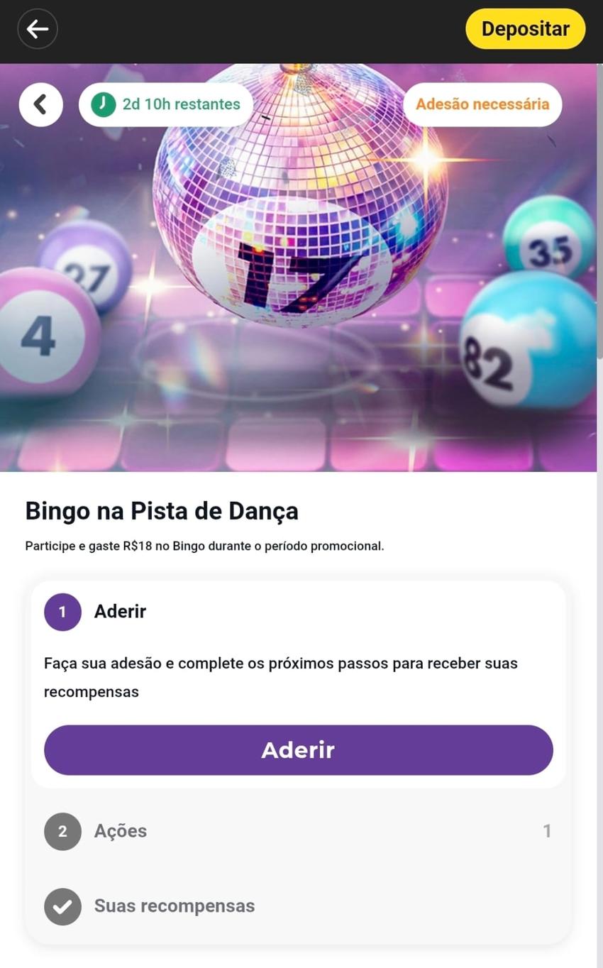 Captura de tela da promoção de bingo na bet365 com cartelas grátis para usuários que apostarem R$18 no jogo. 