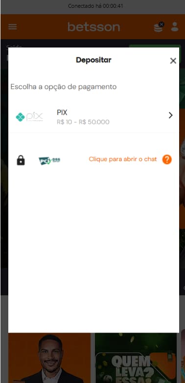 Depósito na Betsson com Pix a partir de R$10